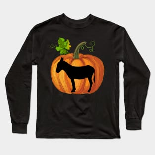 Donkey in pumpkin Long Sleeve T-Shirt